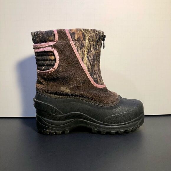 Girls ITASCA Brown / Camo Print Outdoor Boots / Size 2 - Picture 7 of 10